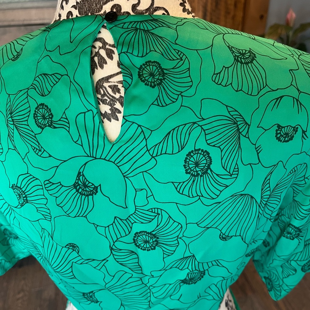 NWT THE KOOPLES | Green Floral Backless maxi designer Sundress - Picture 3 of 13